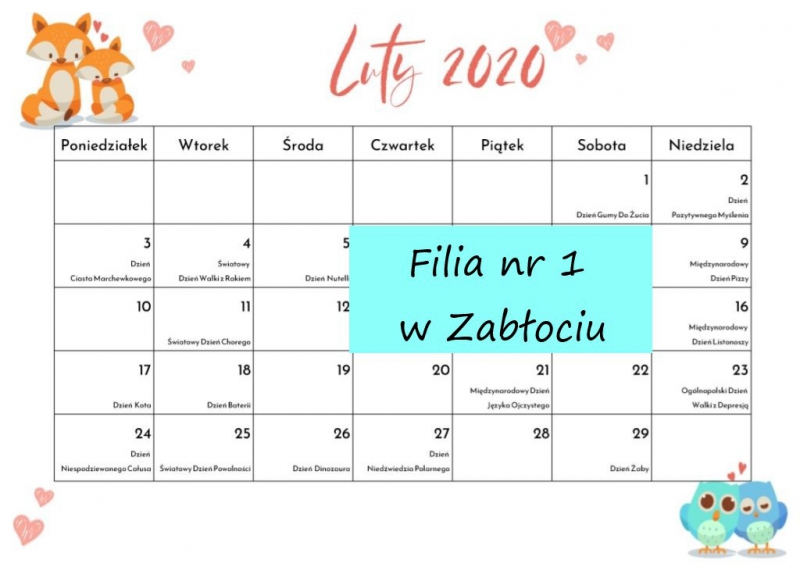 Lutowe zajęcia w Filii nr 1 w Zabłociu