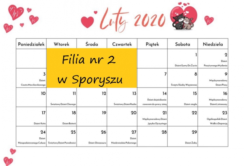 Lutowe zajęcia w Filii nr 2 w Sporyszu