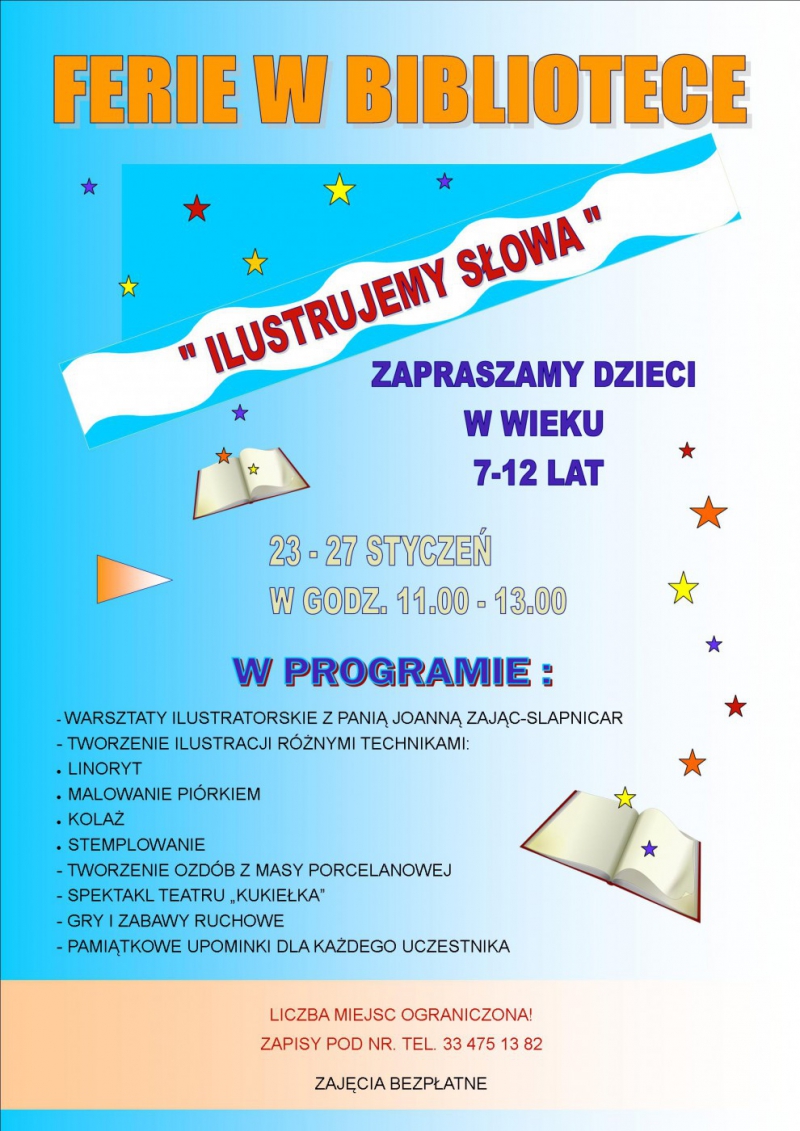 Ferie zimowe w Bibliotece