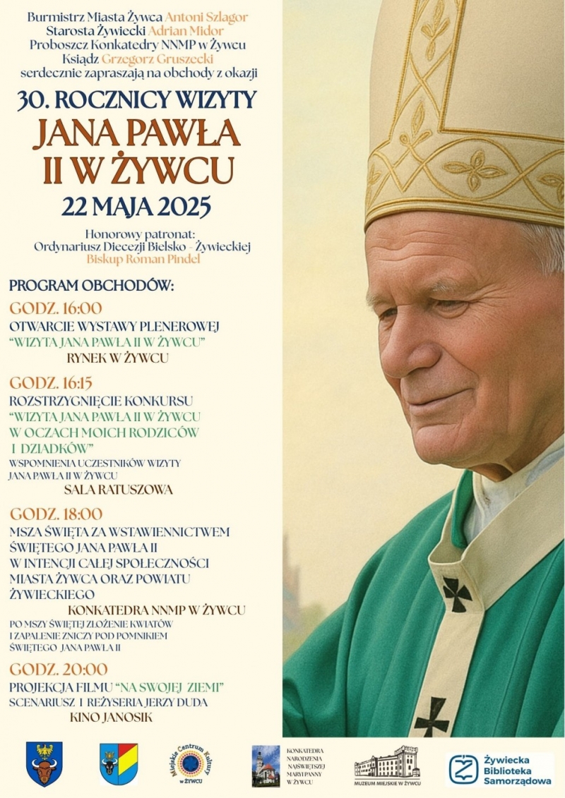 Konkurs papieski - wizyta Jana Pawła II w Żywcu we wspomnieniach i refleksjach - rozstrzygnięcie kategorii literackiej!