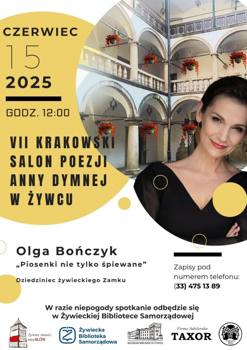 Krakowski Salon Poezji Anny Dymnej w Żywcu - spotkanie z Olgą Bończyk!